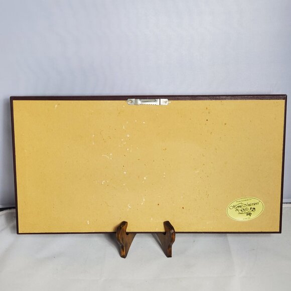 Home Interiors GOD BLESS OUR HOME Framed Artwork Charles Humphrey 17”x9” EUC - Picture 3 of 4